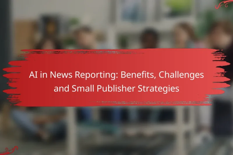 AI in News Reporting: Benefits, Challenges and Small Publisher Strategies