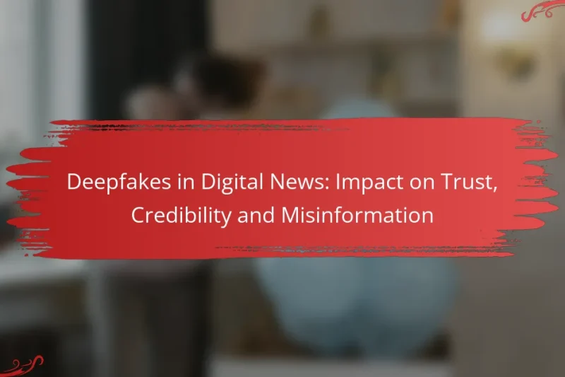 Deepfakes in Digital News: Impact on Trust, Credibility and Misinformation