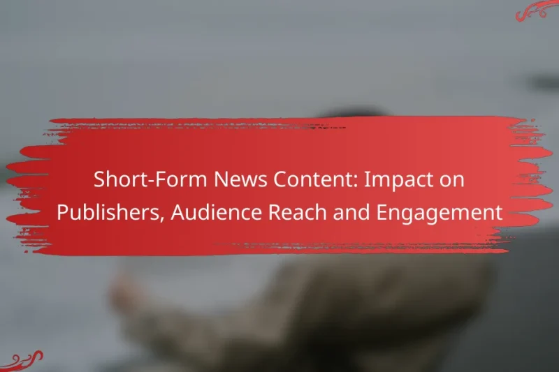Short-Form News Content: Impact on Publishers, Audience Reach and Engagement