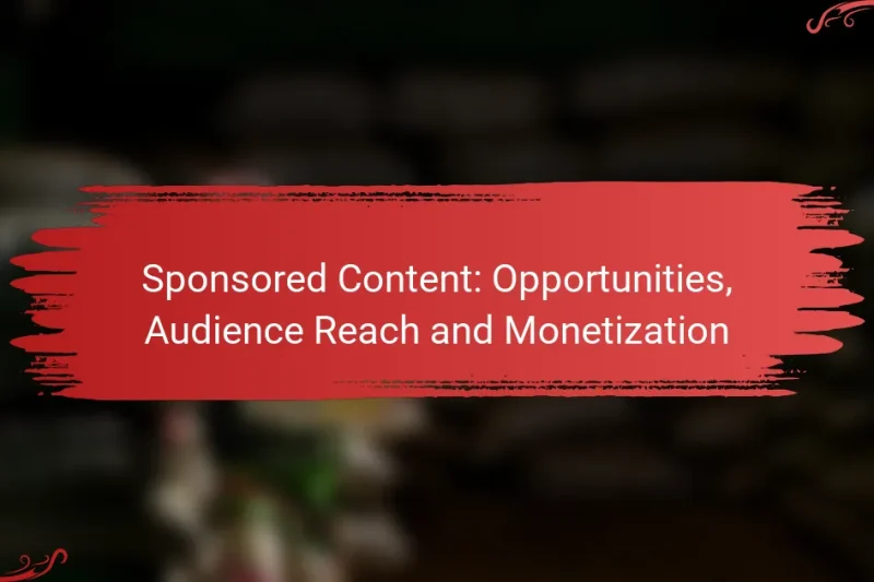 Sponsored Content: Opportunities, Audience Reach and Monetization